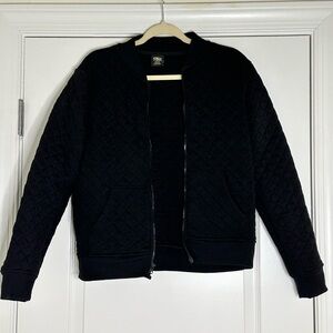 Athletic Works Black Quilted Jacket - Medium